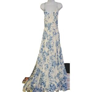 Thread Floral Chiffon Sleeveless Dress Size 8RL NWT Formal Bridal Party Event